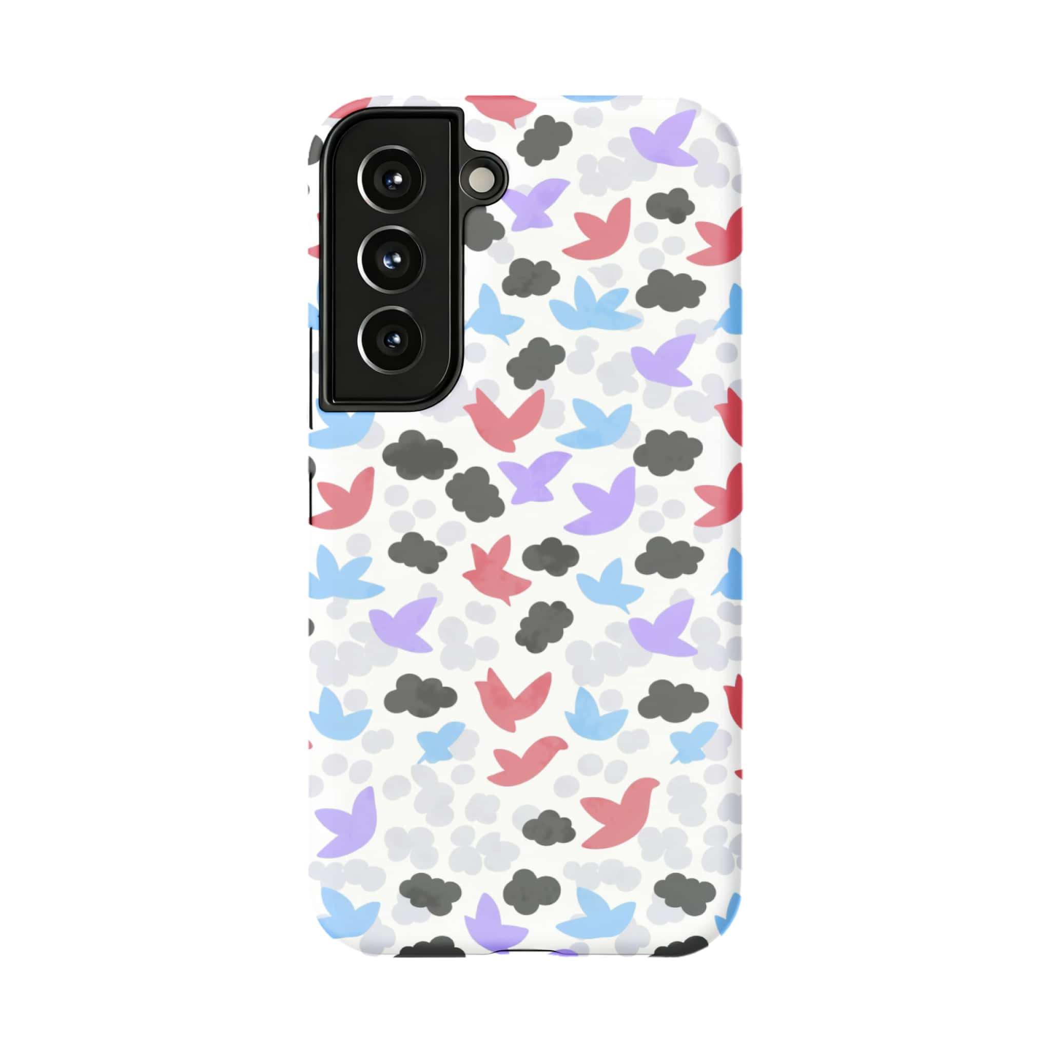 Hand Drawn Bird Illustration Samsung Case Pastel Cloud Soft Protective