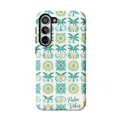 Tropical Palm Vibes Samsung Galaxy Case Vintage Floral Protective Soft