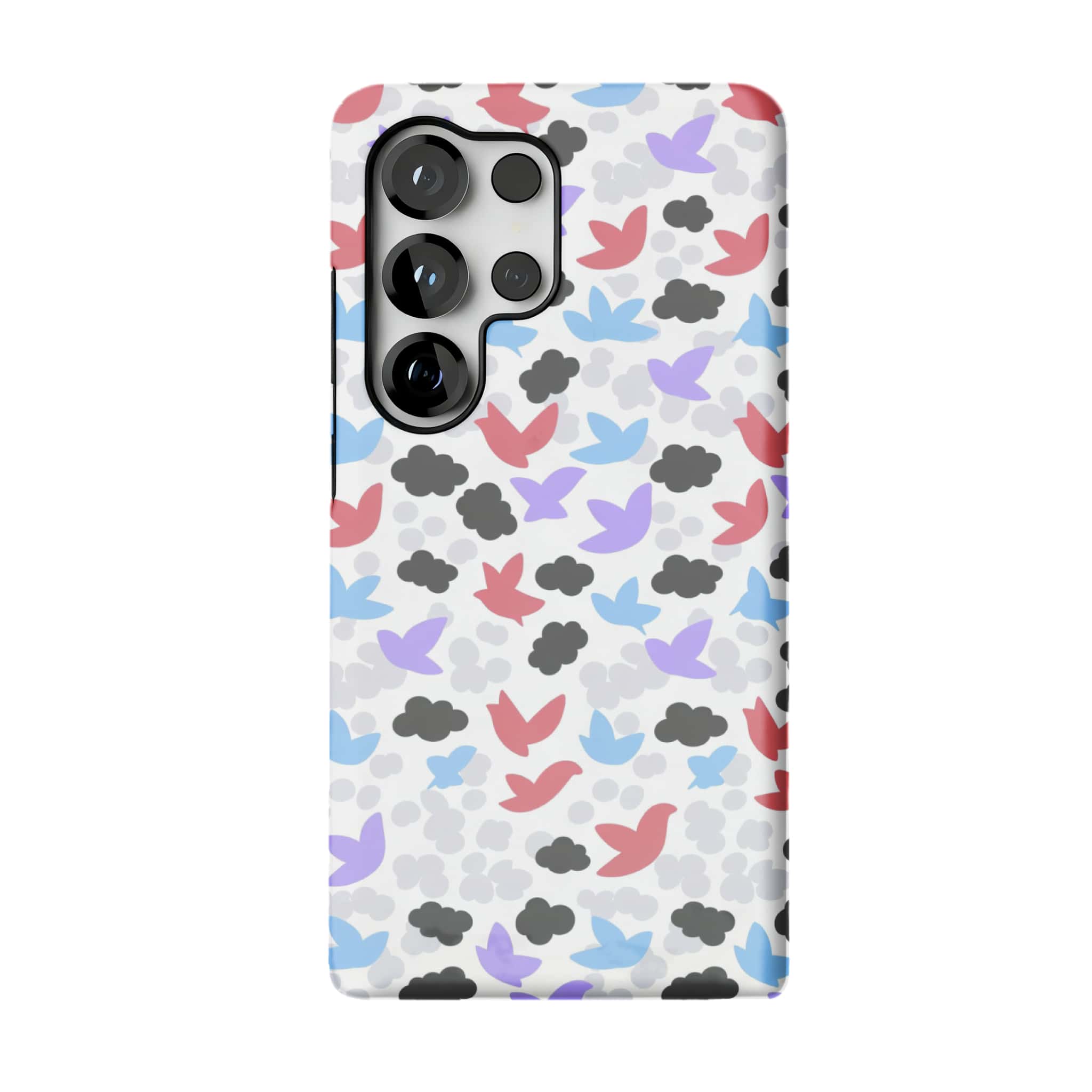 Hand Drawn Bird Illustration Samsung Case Pastel Cloud Soft Protective