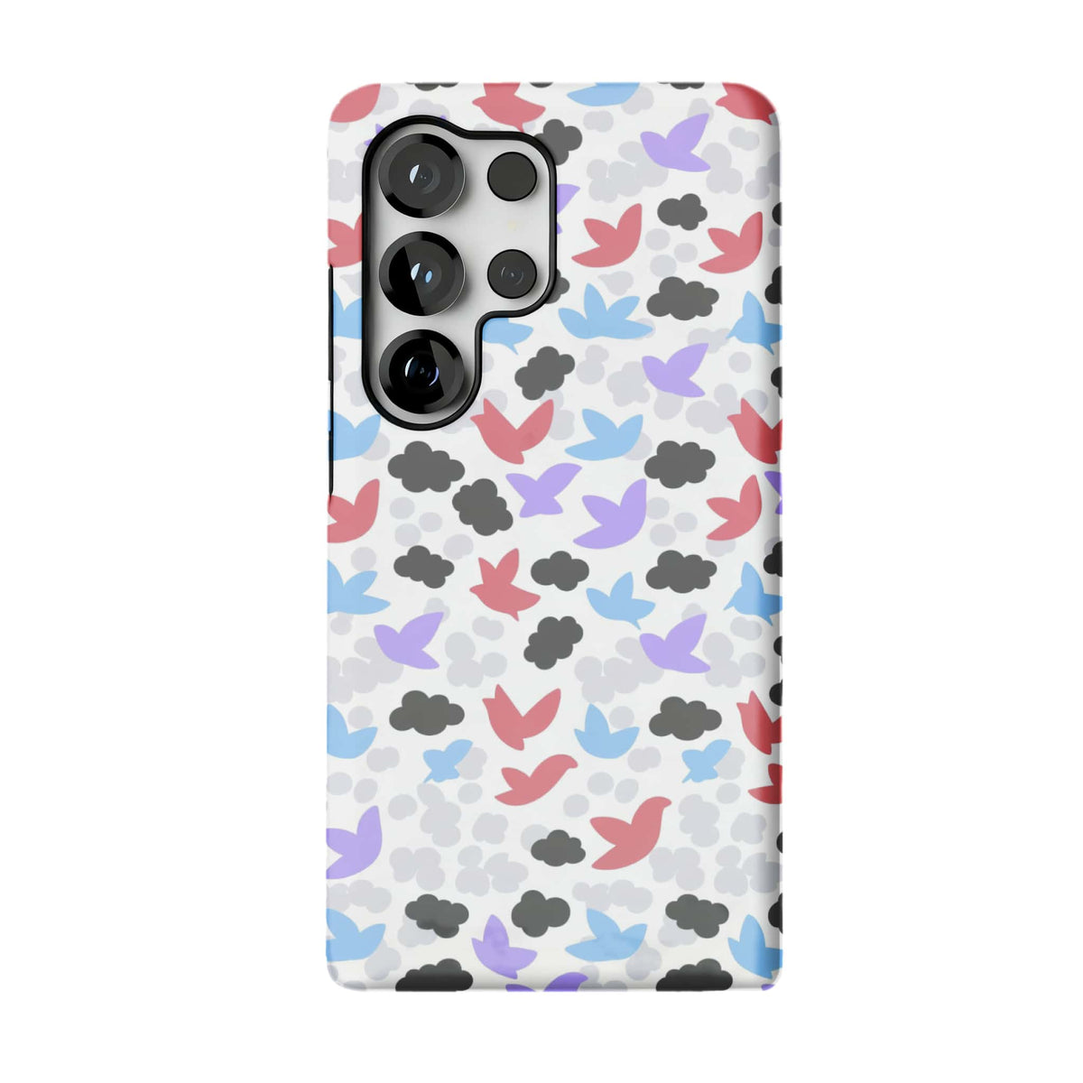 Hand Drawn Bird Illustration Samsung Case Pastel Cloud Soft Protective