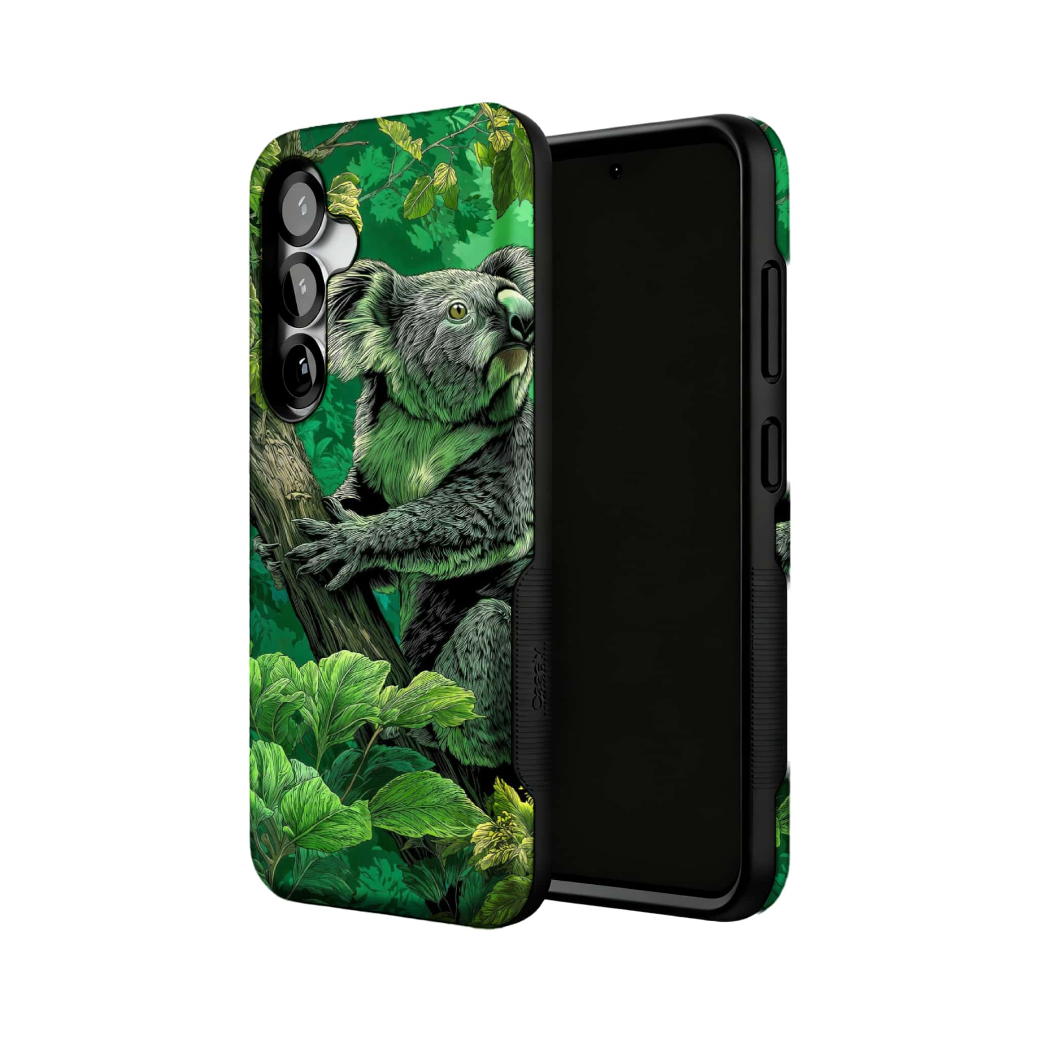 rainforest koala MagSafe Samsung Galaxy phone case, angled product view