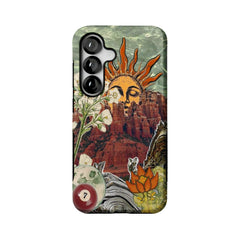 mystic desert sun collage MagSafe Samsung Galaxy phone case, magnetic layer view
