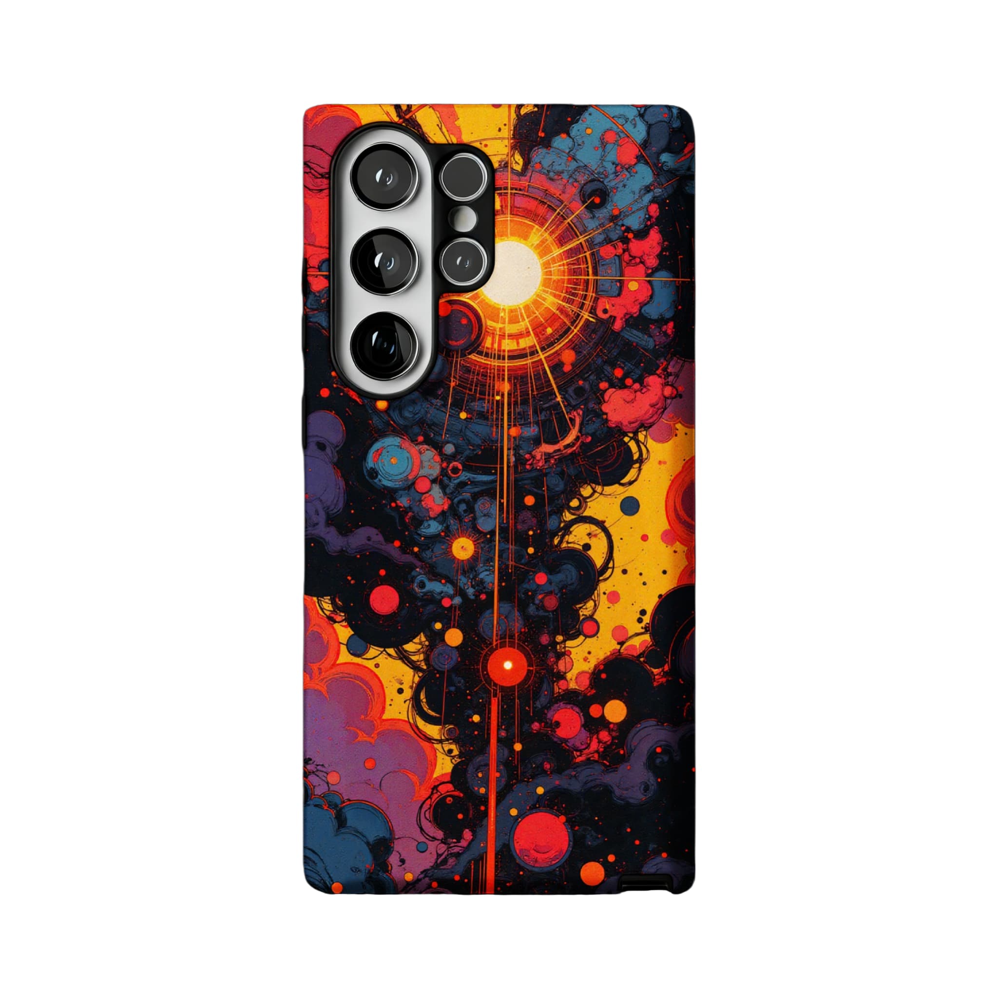 Abstract Cosmic Nebula Phone Case, Cyberpunk Art Cover for iPhone