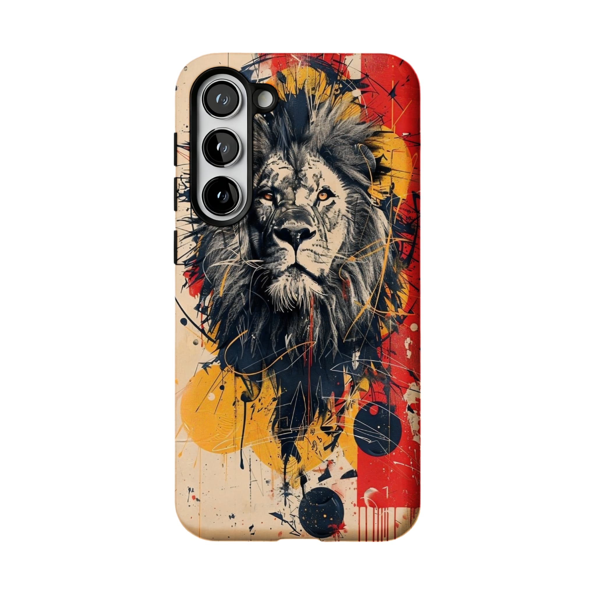 Graffiti Splash Ink Sketch Lion Head Street Art Shockproof iPhone Case