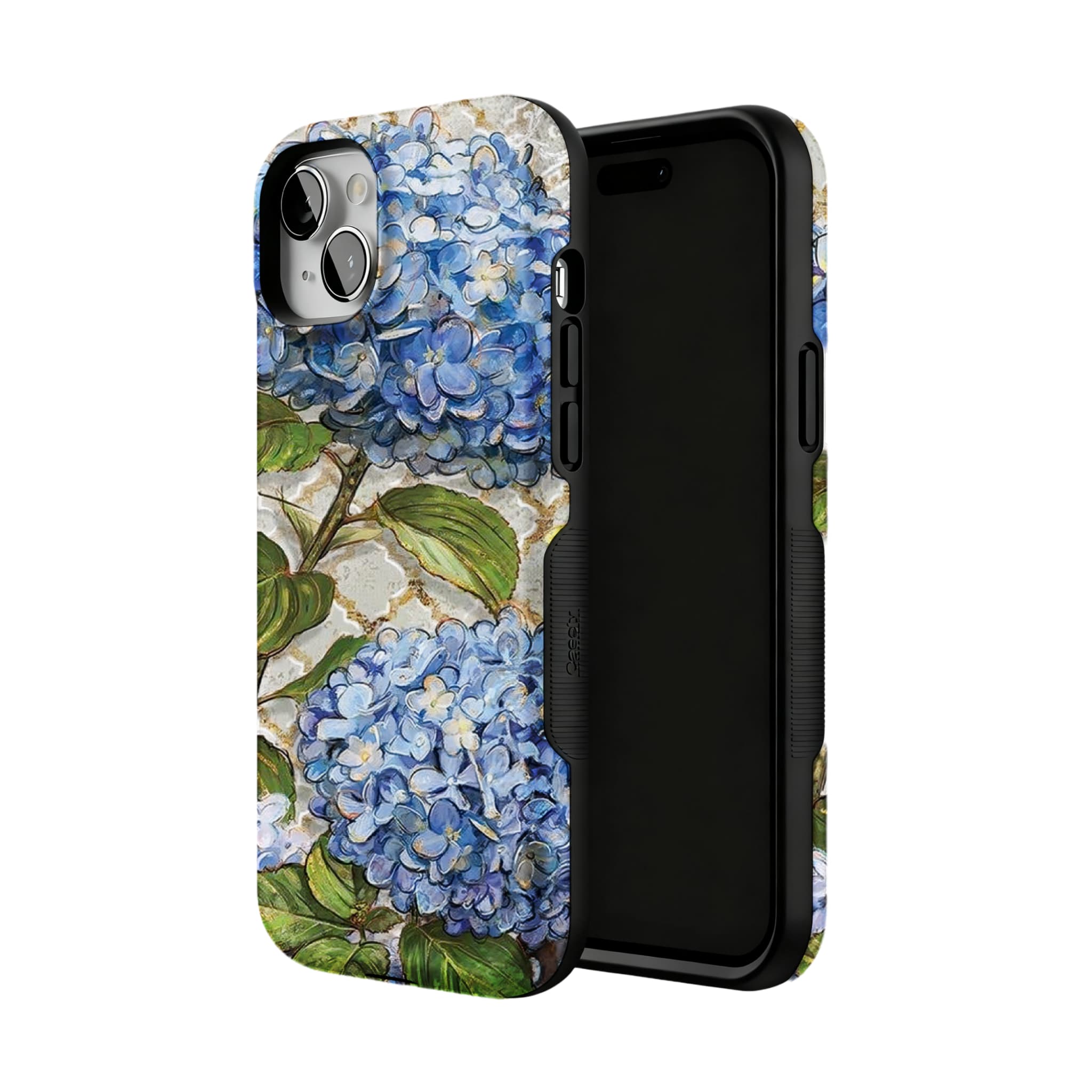 French Hydrangea Phone Case, Vintage Floral Cover for iPhone