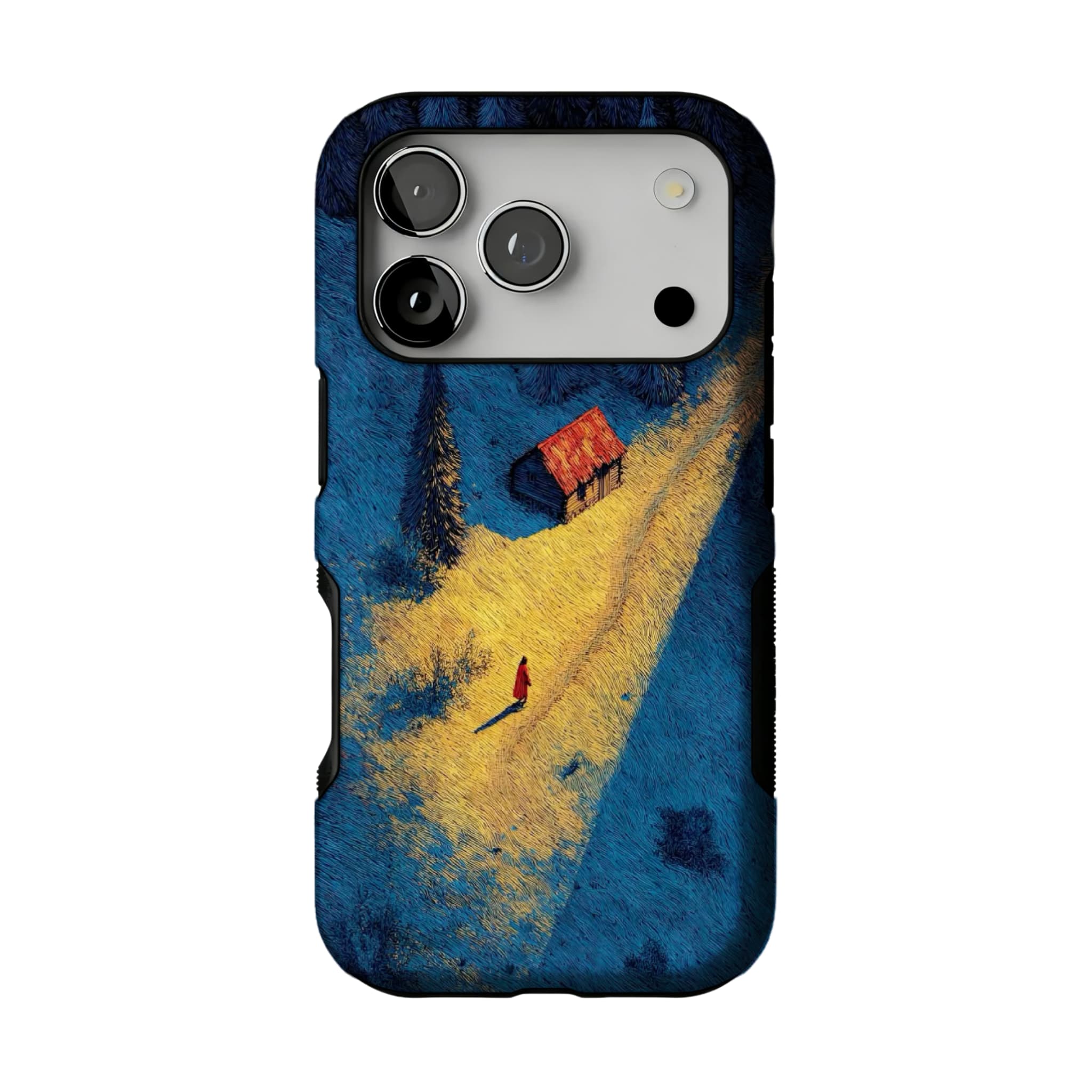 Van Gogh Style Night Cabin Phone Case | Cozy Impressionist Art Shockproof Cover