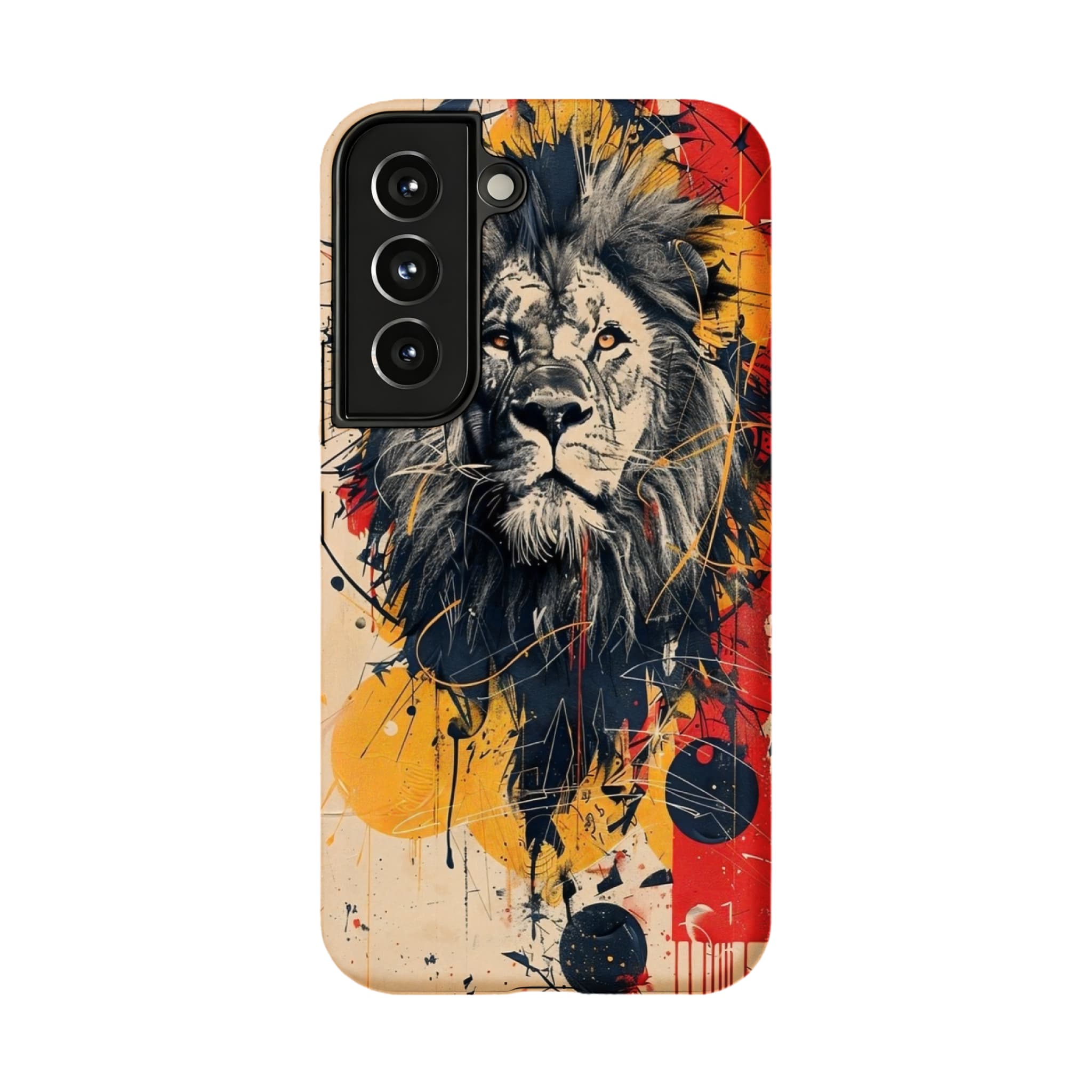 Graffiti Splash Ink Sketch Lion Head Street Art Shockproof iPhone Case