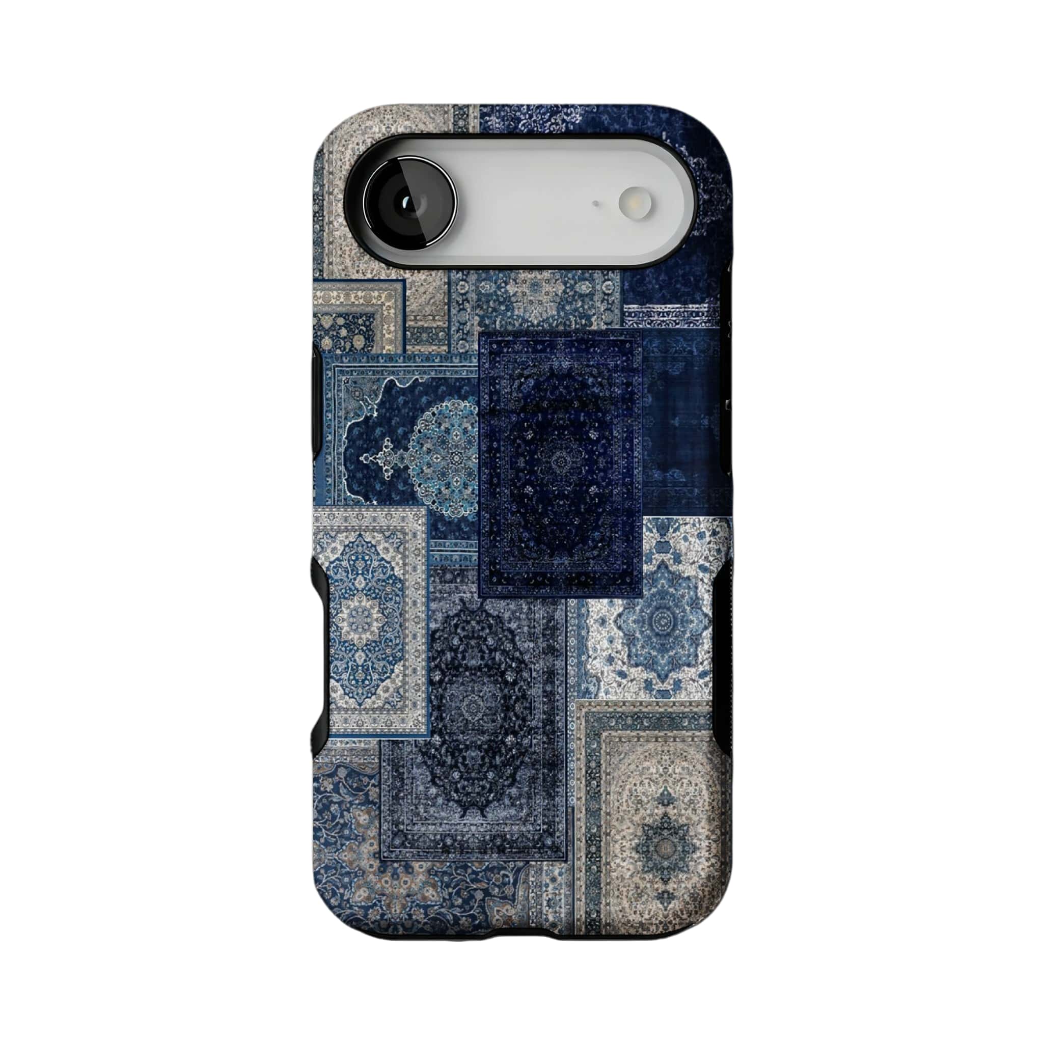 Blue Persian Rug Patchwork Phone Case, Vintage Cover for iPhone