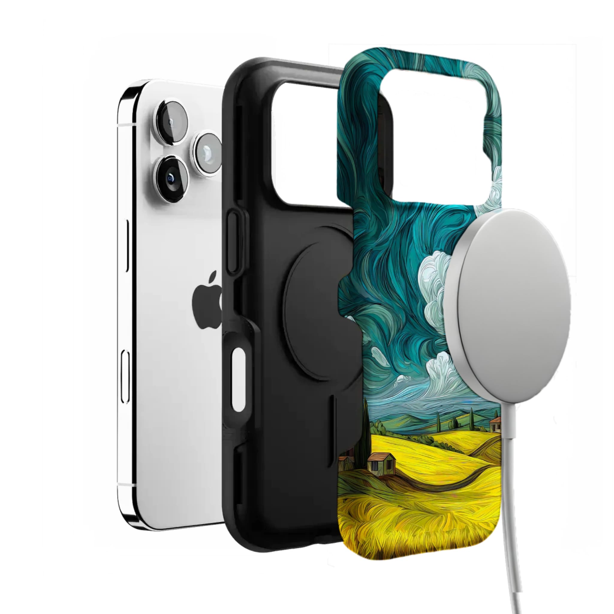 Tuscan Van Gogh Style Phone Case, Anti-Slip Cover for iPhone