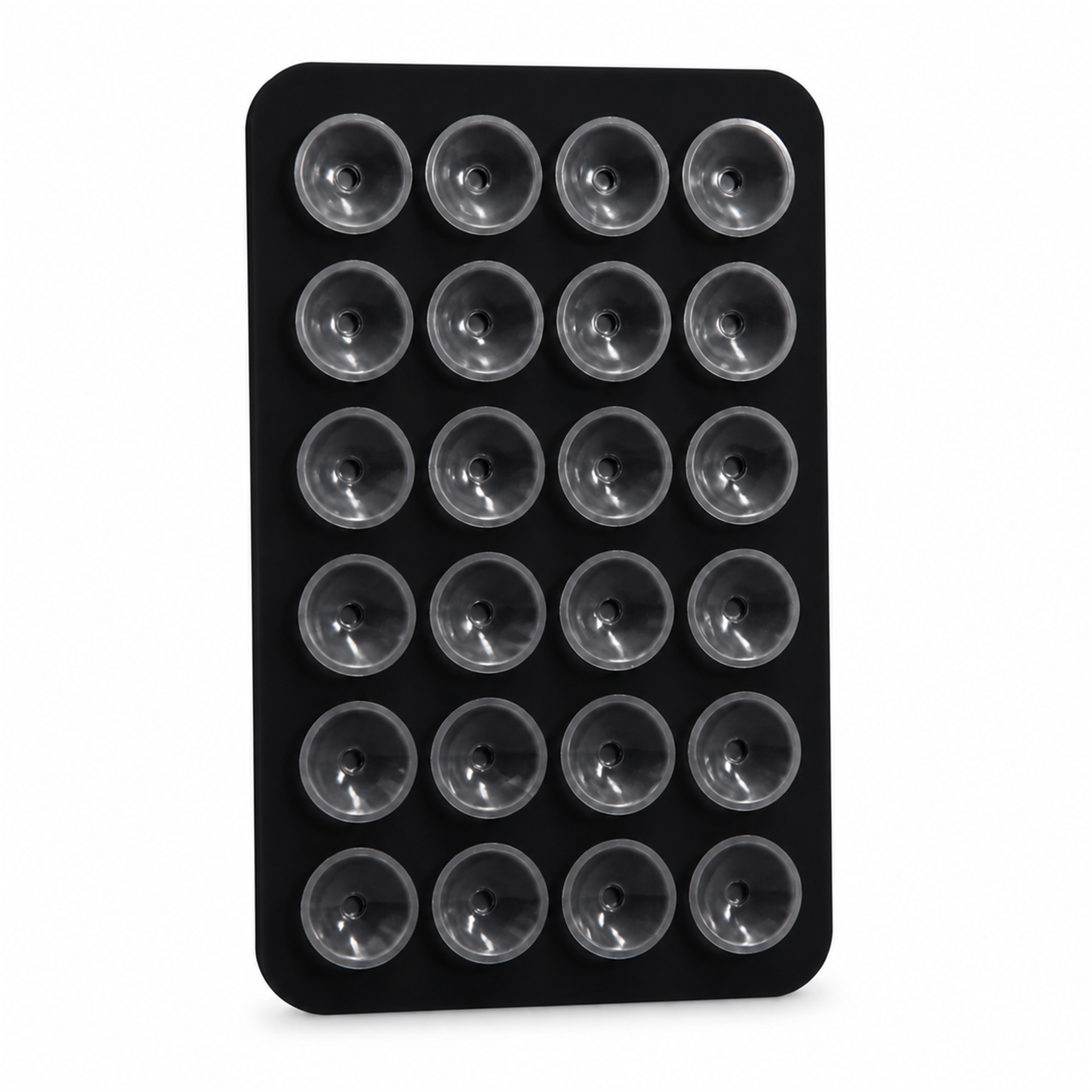 Black silicone suction phone mount for cases