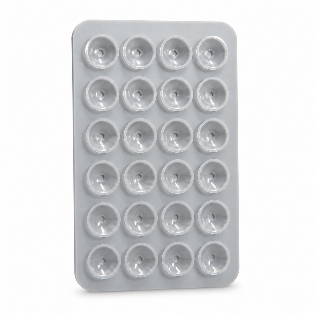 Light Gray silicone suction phone mount for cases