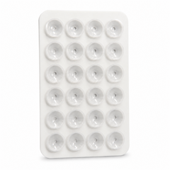 White silicone suction phone mount for cases