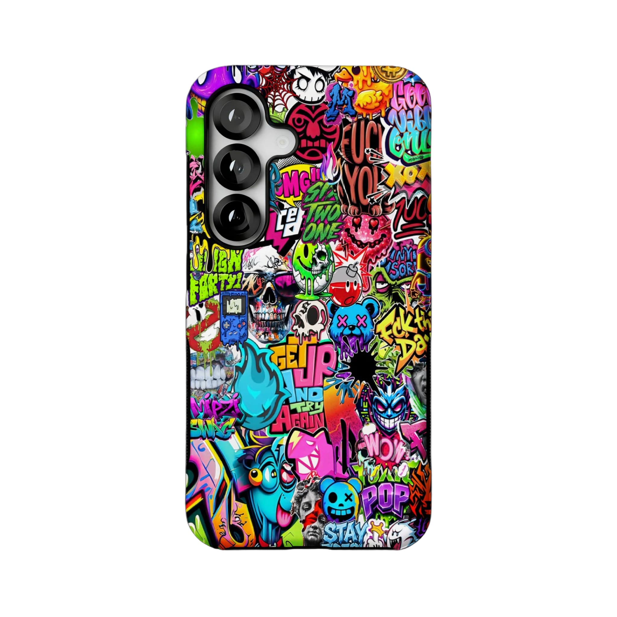 Sticker Bomb Graffiti Phone Case, Streetwear Cover for iPhone