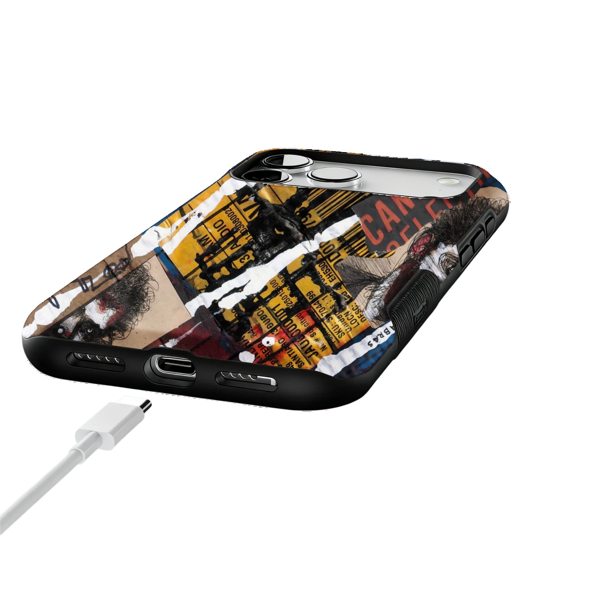 Grunge Collage Phone Case | Street Art Aesthetic Shockproof Case for Samsung & iPhone