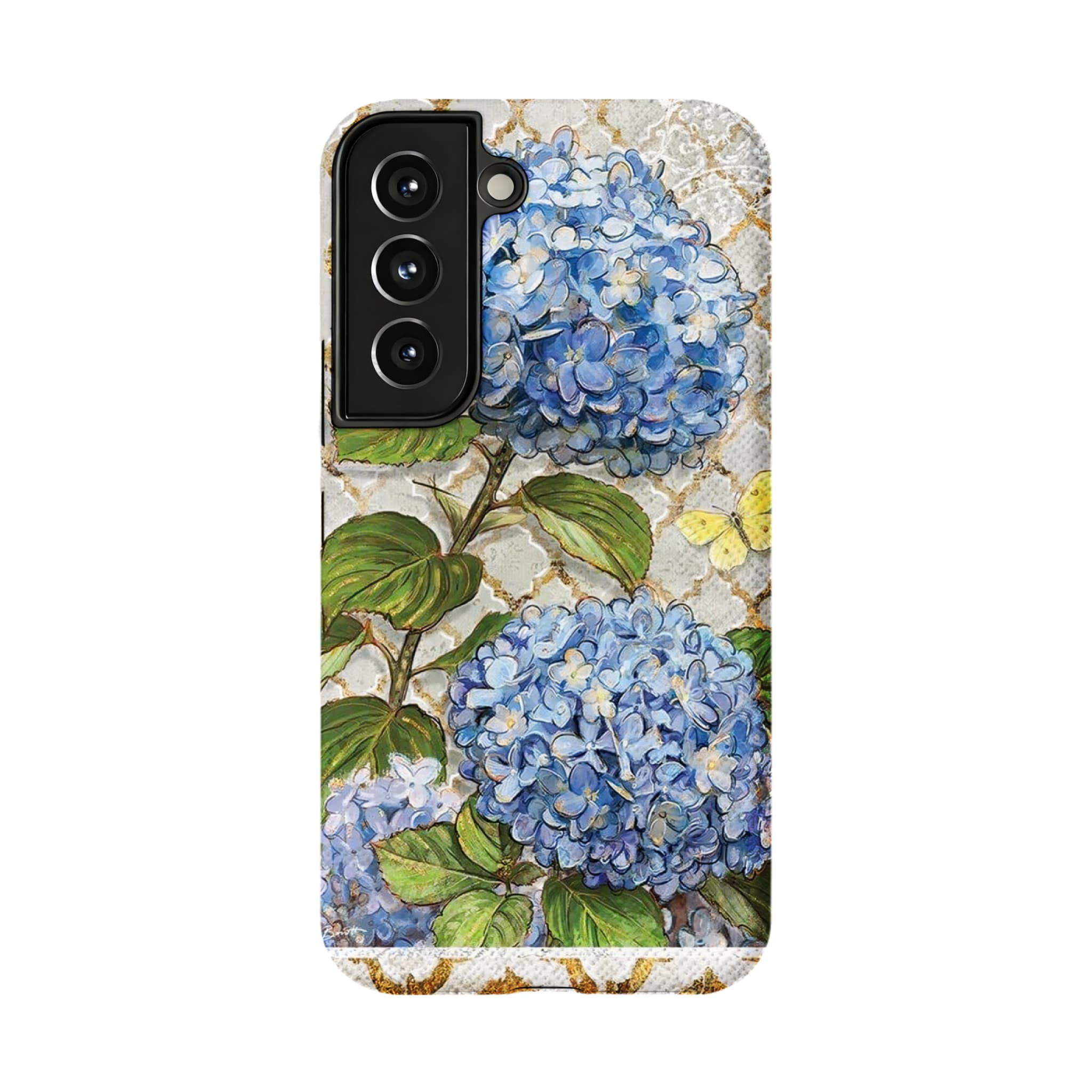 French Hydrangea Phone Case, Vintage Floral Cover for iPhone