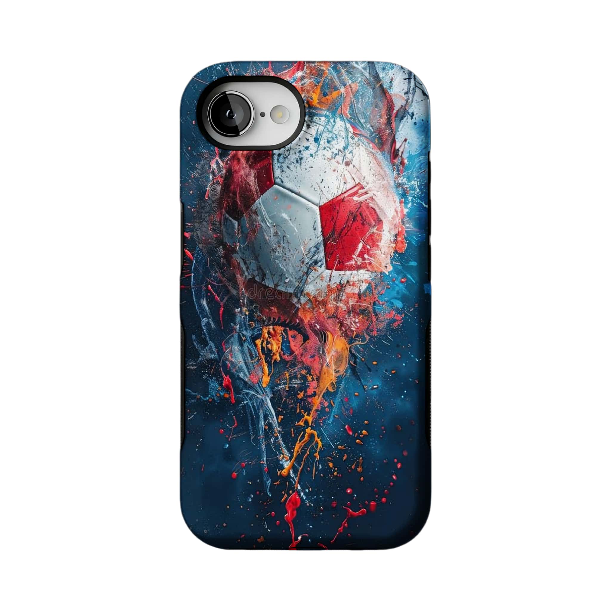 Soccer Ball Graffiti Phone Case, Abstract Sports Cover for iPhone