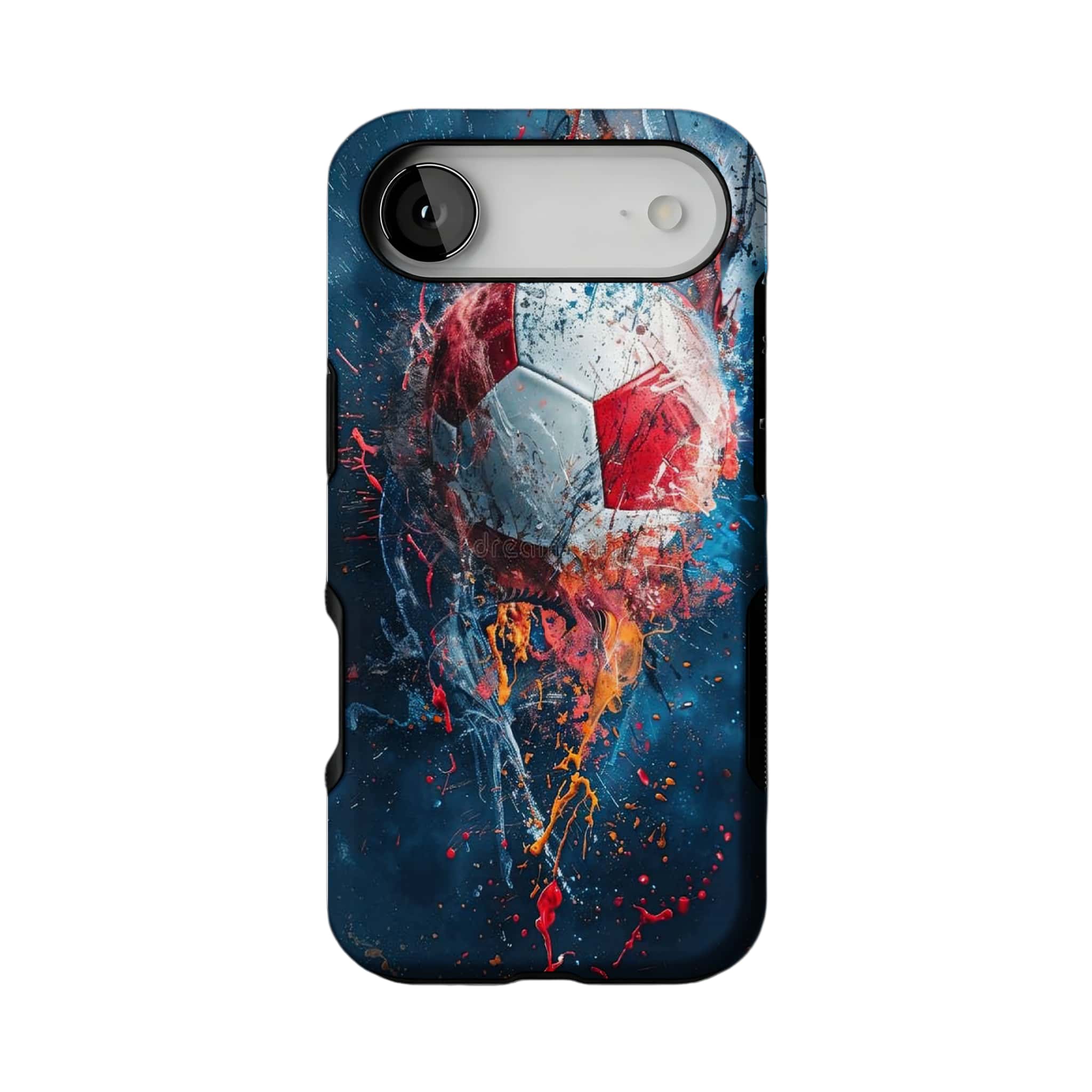 Soccer Ball Graffiti Phone Case, Abstract Sports Cover for iPhone