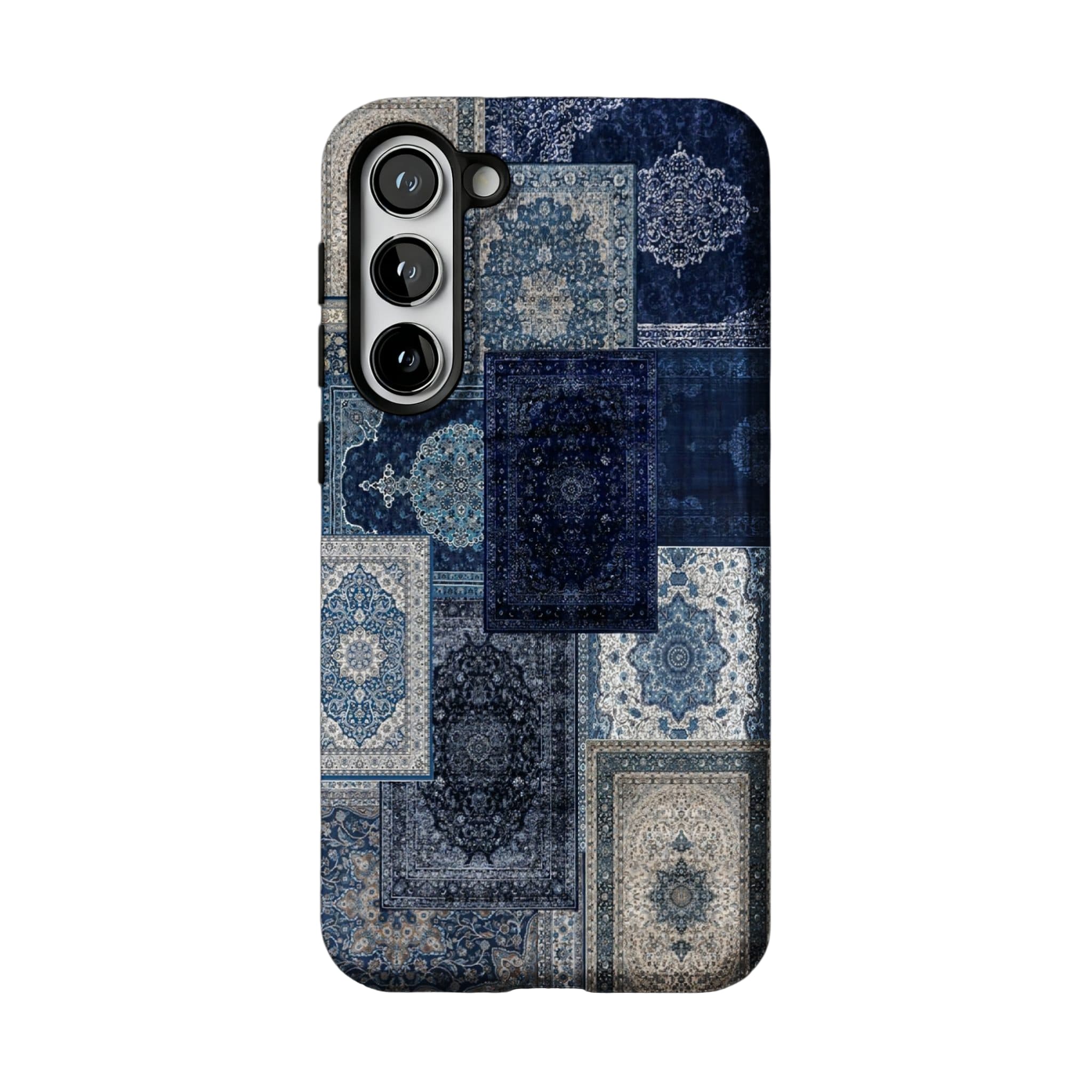 Blue Persian Rug Patchwork Phone Case, Vintage Cover for iPhone