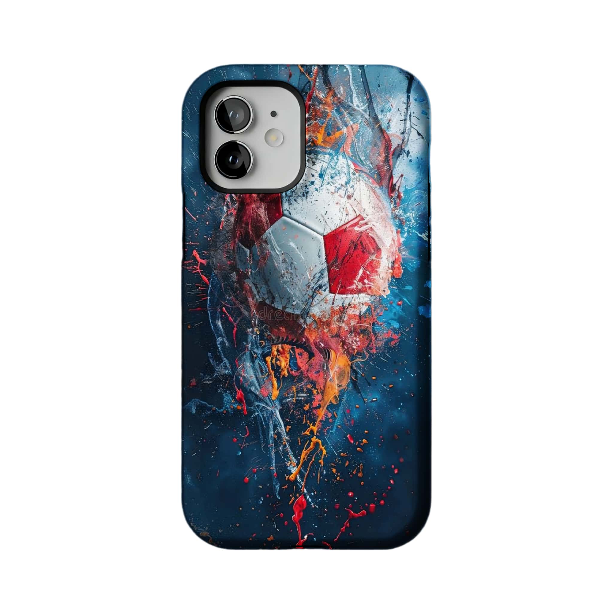 Soccer Ball Graffiti Phone Case, Abstract Sports Cover for iPhone