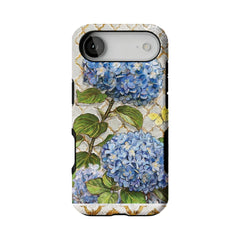 French Hydrangea Phone Case, Vintage Floral Cover for iPhone