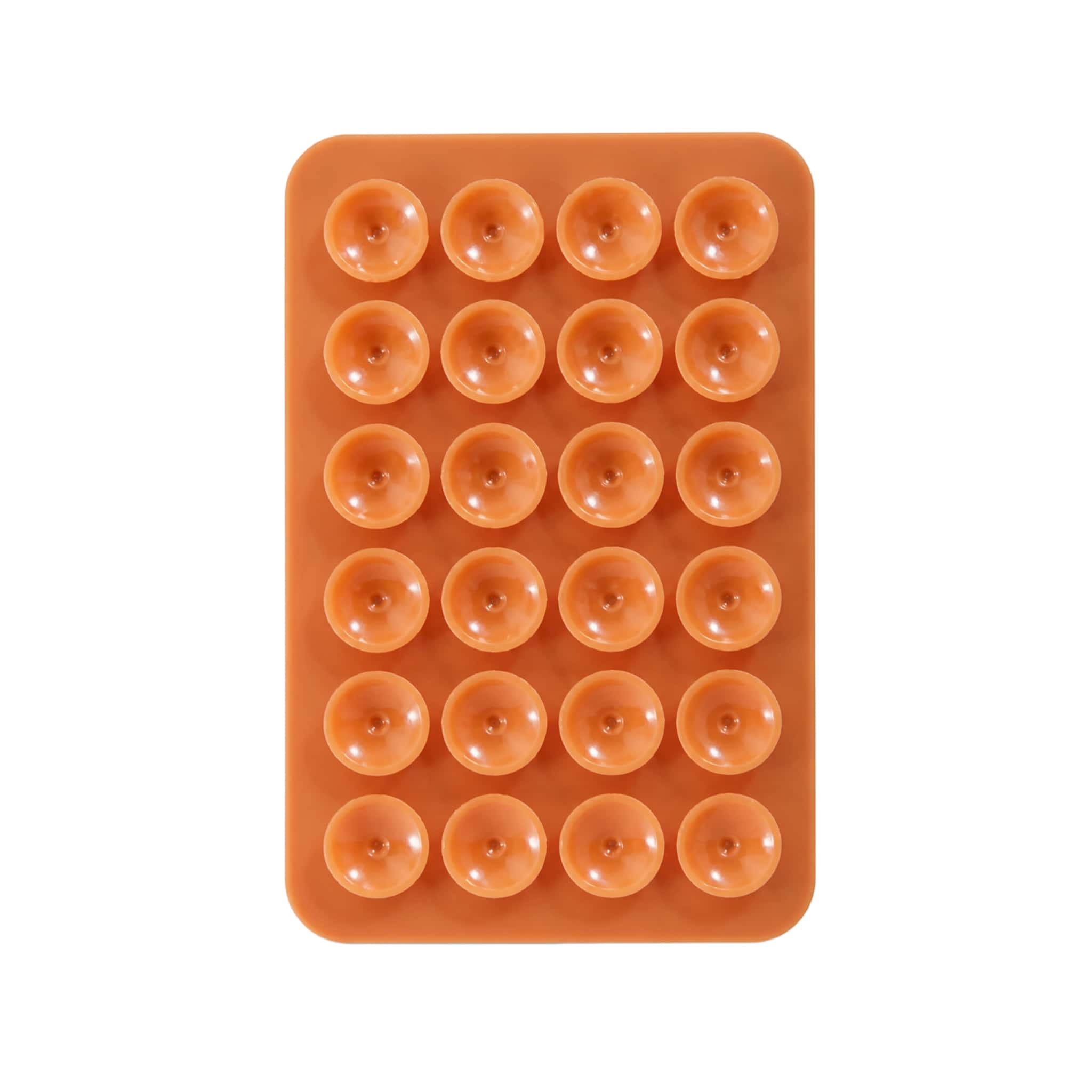 Universal Stick-On Silicone Suction Phone Holder for Cases - Brown