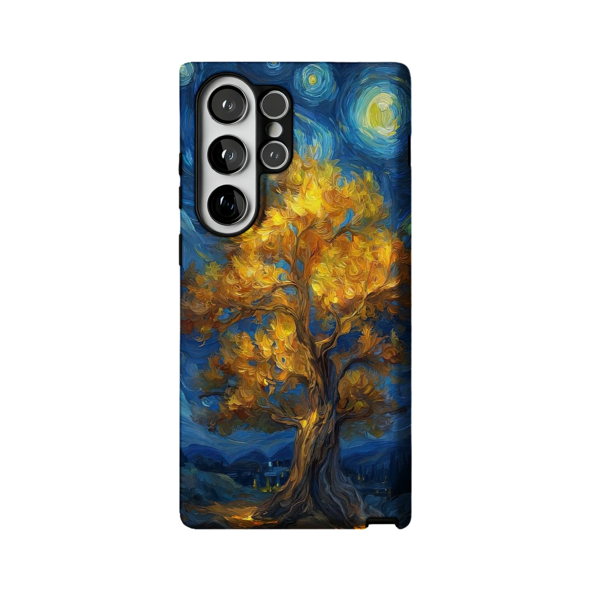 Van Gogh Swirl Starry Sky Golden Autumn Tree Oil Painting Shockproof iPhone Case