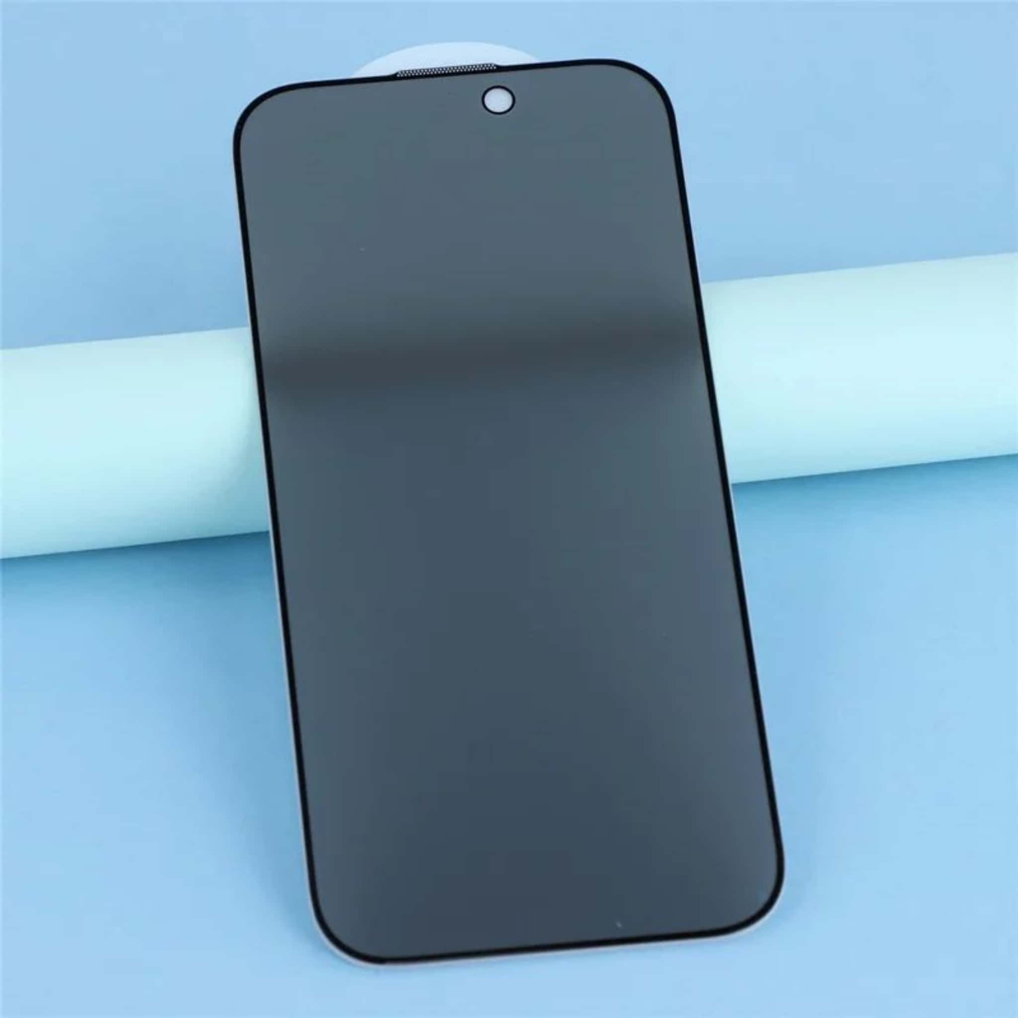 Dark privacy view of silk print tempered glass screen protector