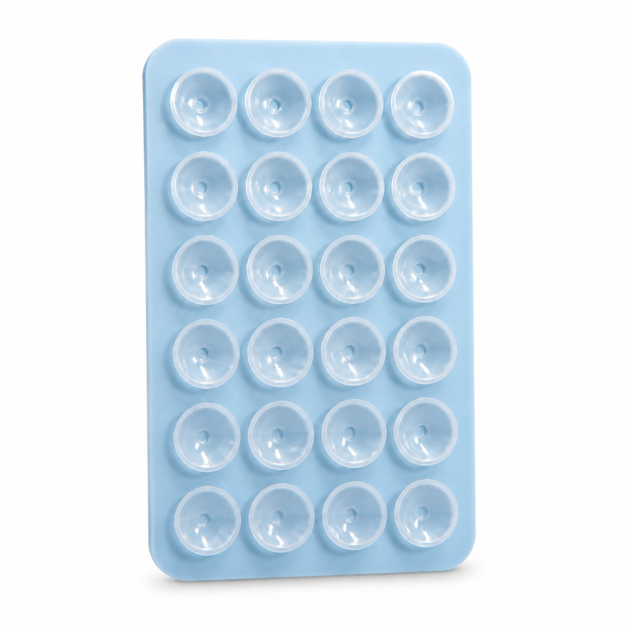 Light Blue silicone suction phone holder for cases