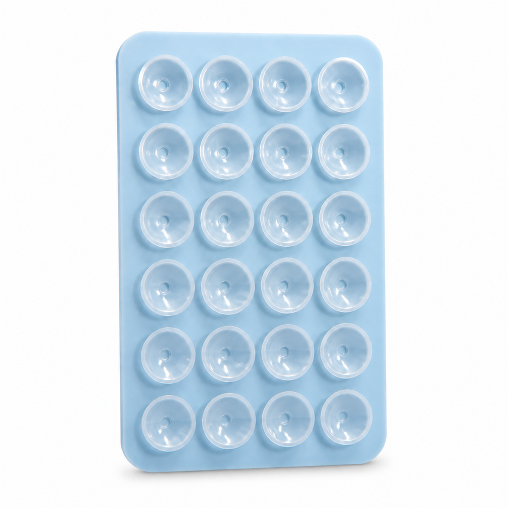 Light Blue silicone suction phone holder for cases