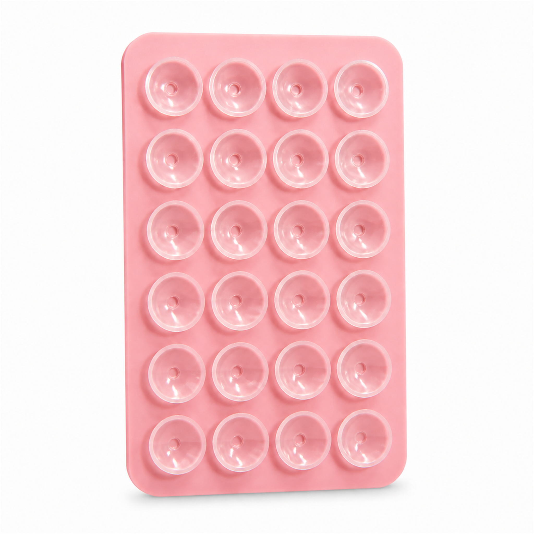 Pink silicone suction phone holder for cases