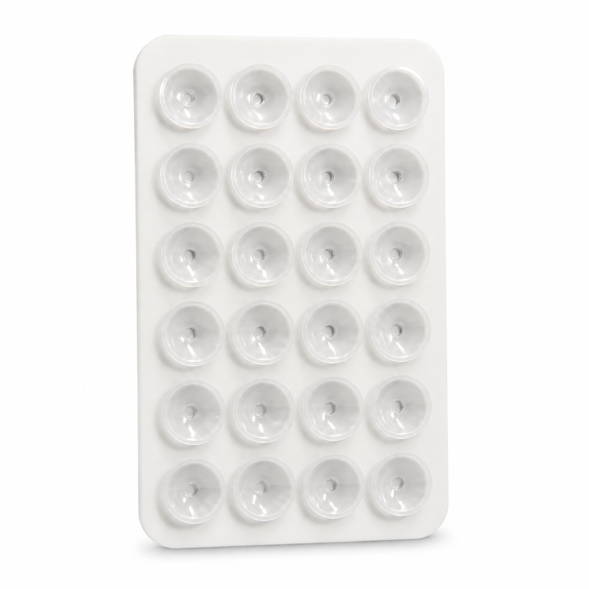 White silicone suction phone holder for cases