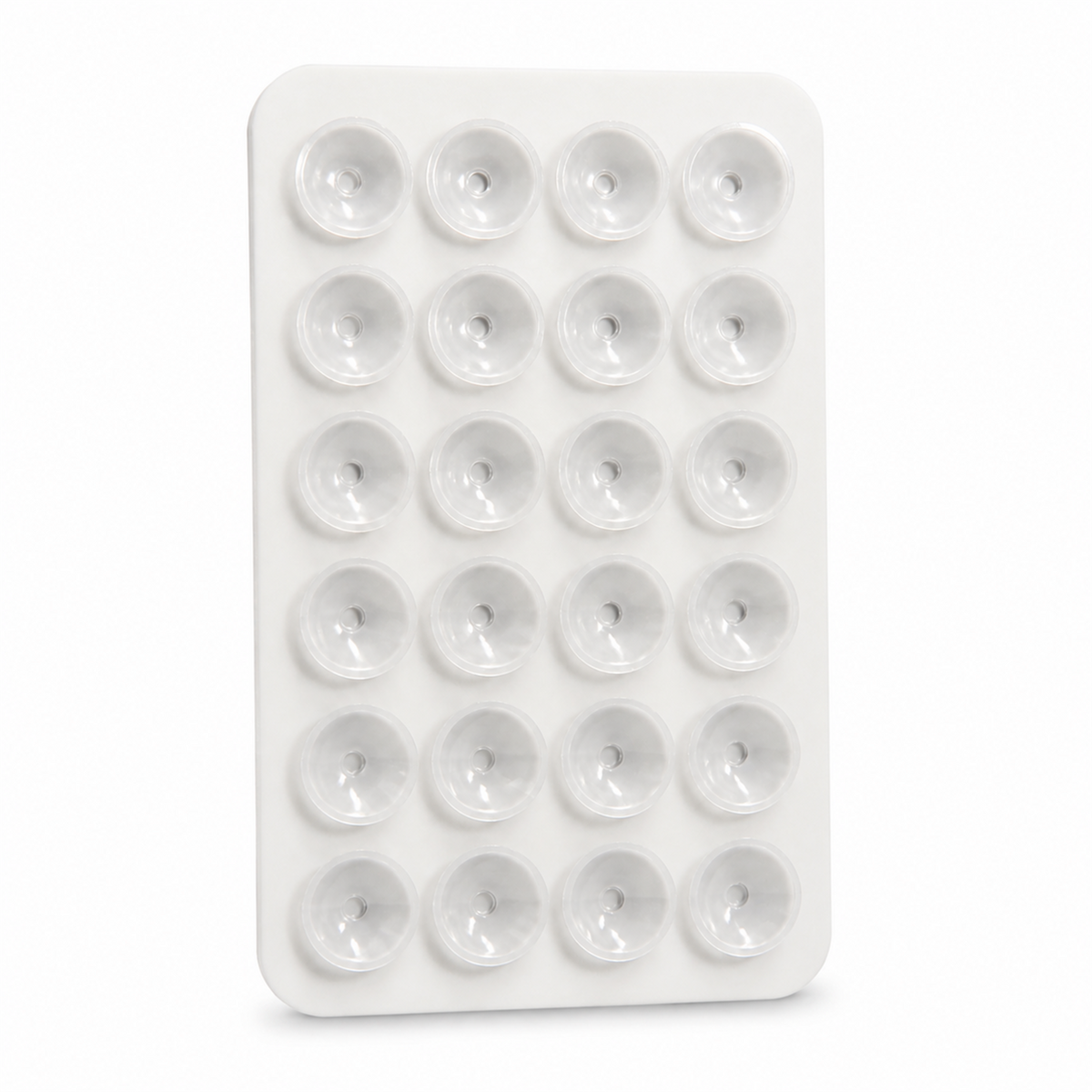 White silicone suction phone holder for cases